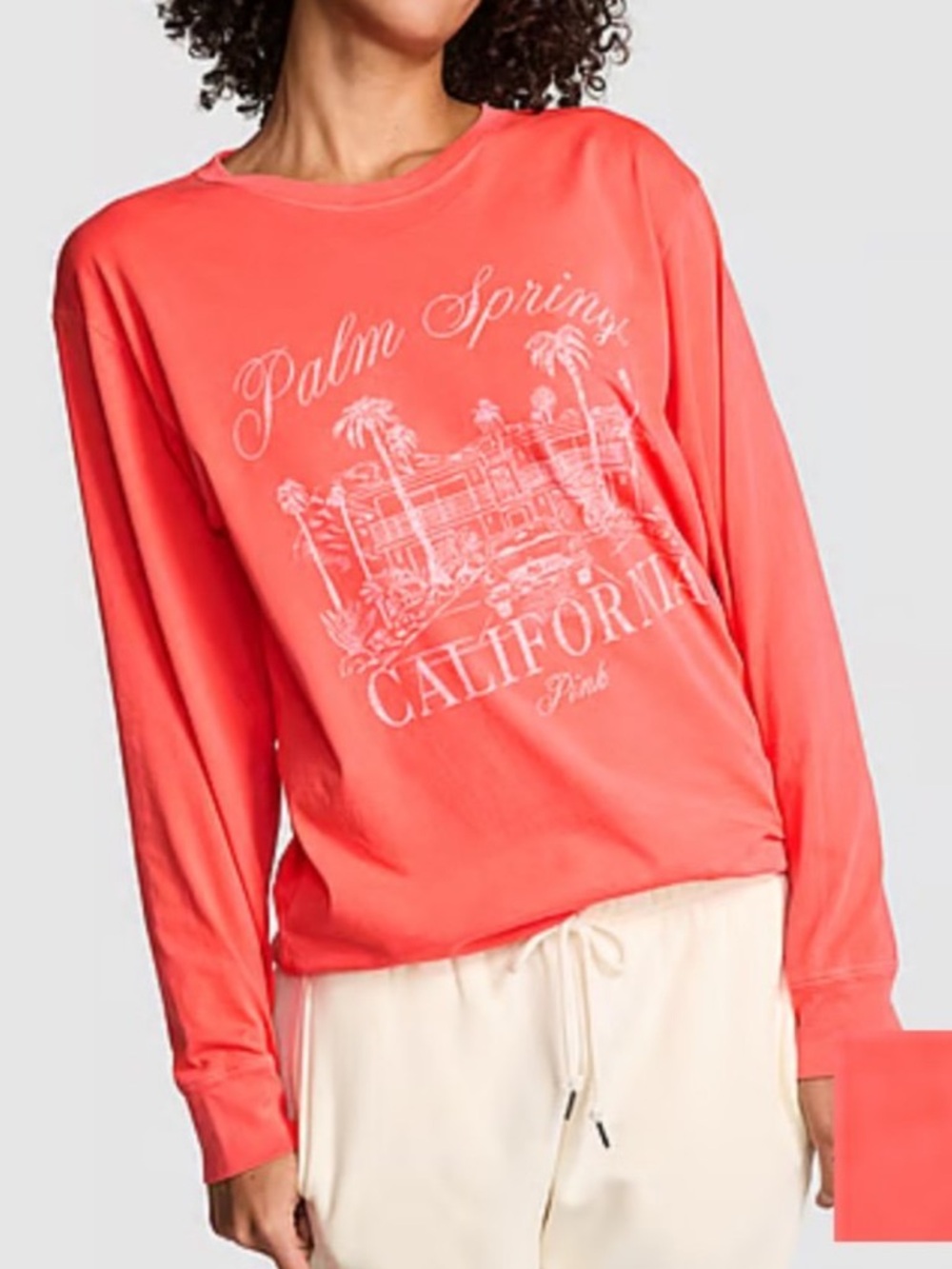 PINK Victoria’s Secret Campus Cotton Long-Sleeve Tee. Size XS
